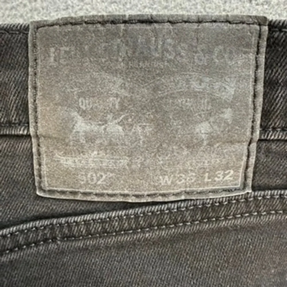 Levi's Jeans Men 36 (FIT 36x28)‎ Black 502 Regular Taper Stretch Denim Pants